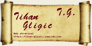 Tihan Gligić vizit kartica